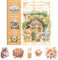 Fleeting Time Theme Sticker Scrapbooking Supplies for Junk Journal, 50 Sheets Washi Stickers - Vintage Journaling