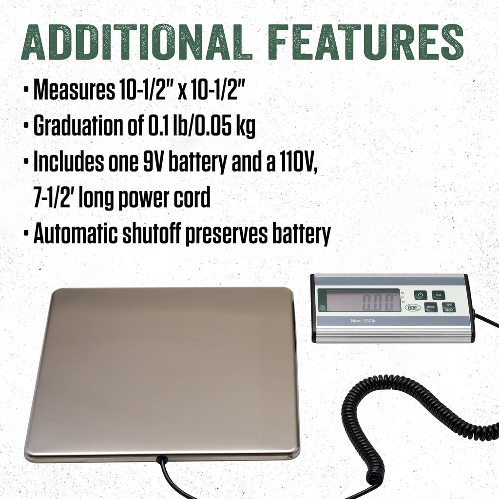 Products 330 lb Stainless Steel Digital Scale, Silver