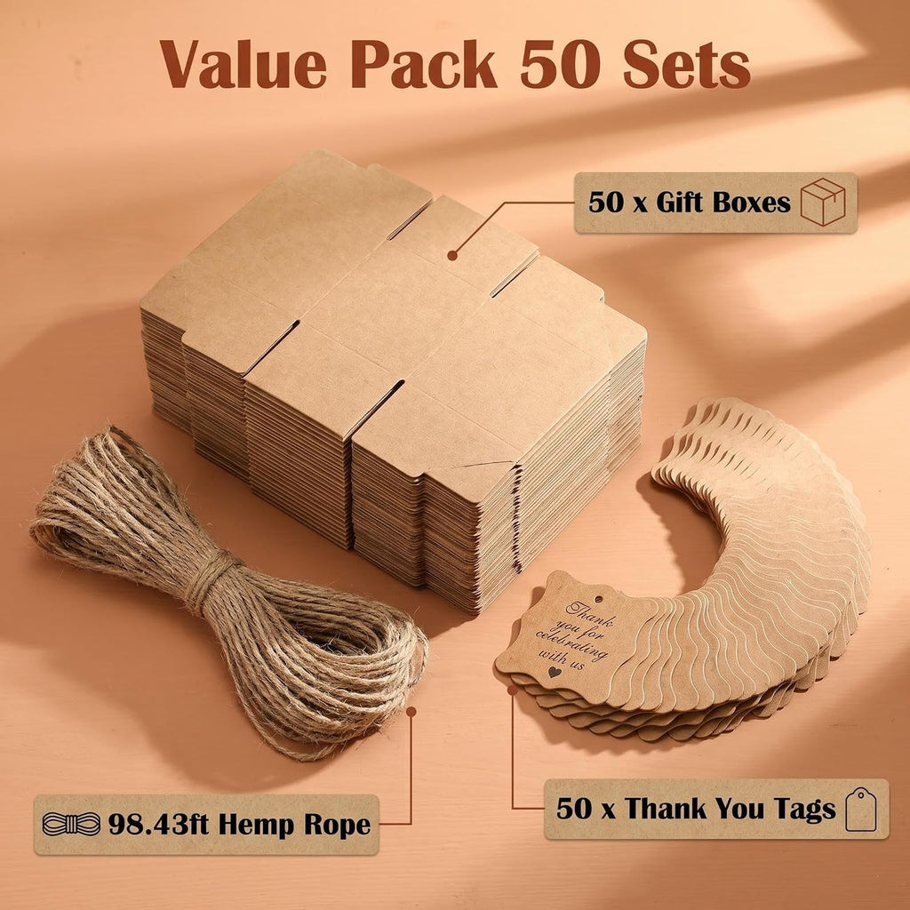 50 Set Candle Gift Box Packaging Transparent for 4-10 oz Candles