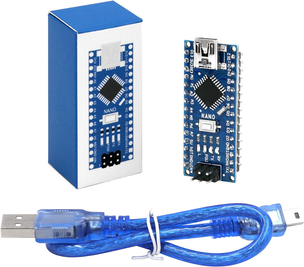 Nano V3.0, Nano Board ATmega328P 5V 16M Micro-Controller Board Compatible with Arduino IDE (Nano x 3 with USB Cable)