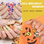 6 Pcs All Holiday Nail Art Plates Stamping Set for DIY Print