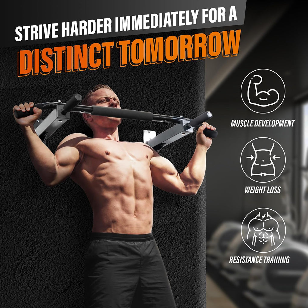 Pull Up Bar Wall Mounted - Multifunctional Wall Mounted Pull Up Bar for Home Gym Workout Strength Training Equipment