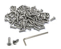 iexcell 100 Pcs #8-32 x 1/2" Stainless Steel 304 Hex Socket Button Head Cap Screws Bolts Kit