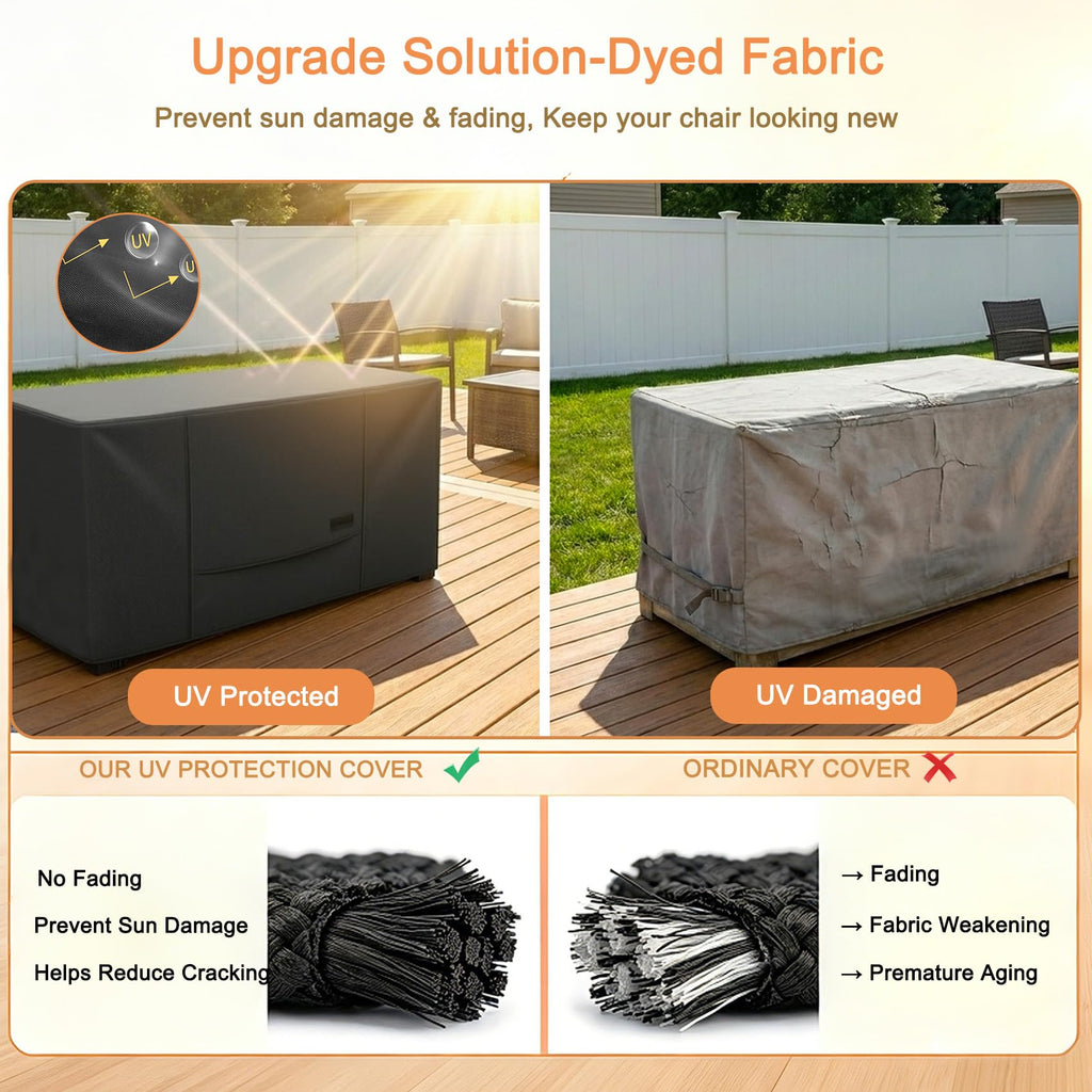 Fire Pit Table Cover Rectangular Waterproof, 48x28 inch