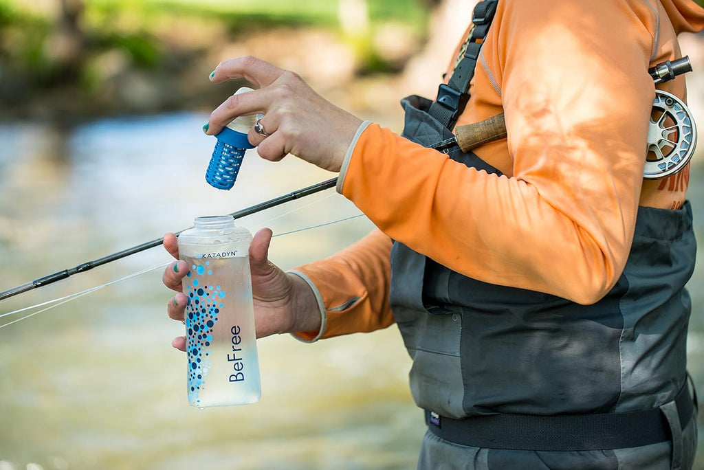 BeFree Collapsible Water Filter Bottle 0.6L, Hiking & Trail Running | Ultralight 59g Hollow-Fiber Membrane Reduces