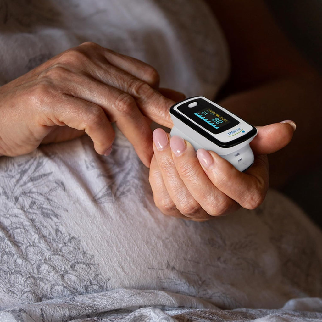 Deluxe iP900AP Fingertip Pulse Oximeter Blood Oxygen Saturation Monitor with Alarm, Plethysmograph and Perfusion Index