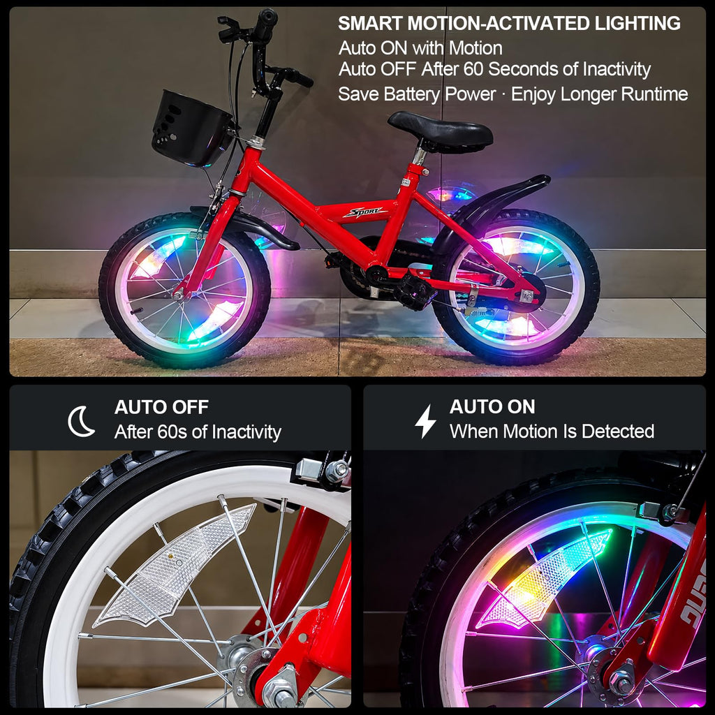 Bike Spoke Lights, USB Rechargeable, 4 Pack