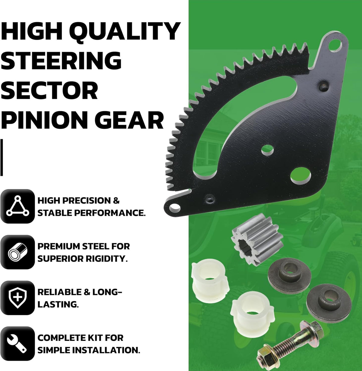 Steering Gear Kit for John Deere L111 L118 Replaces GX20052BLE | Steering Sector Pinion Gear Repair Fits L105 L108