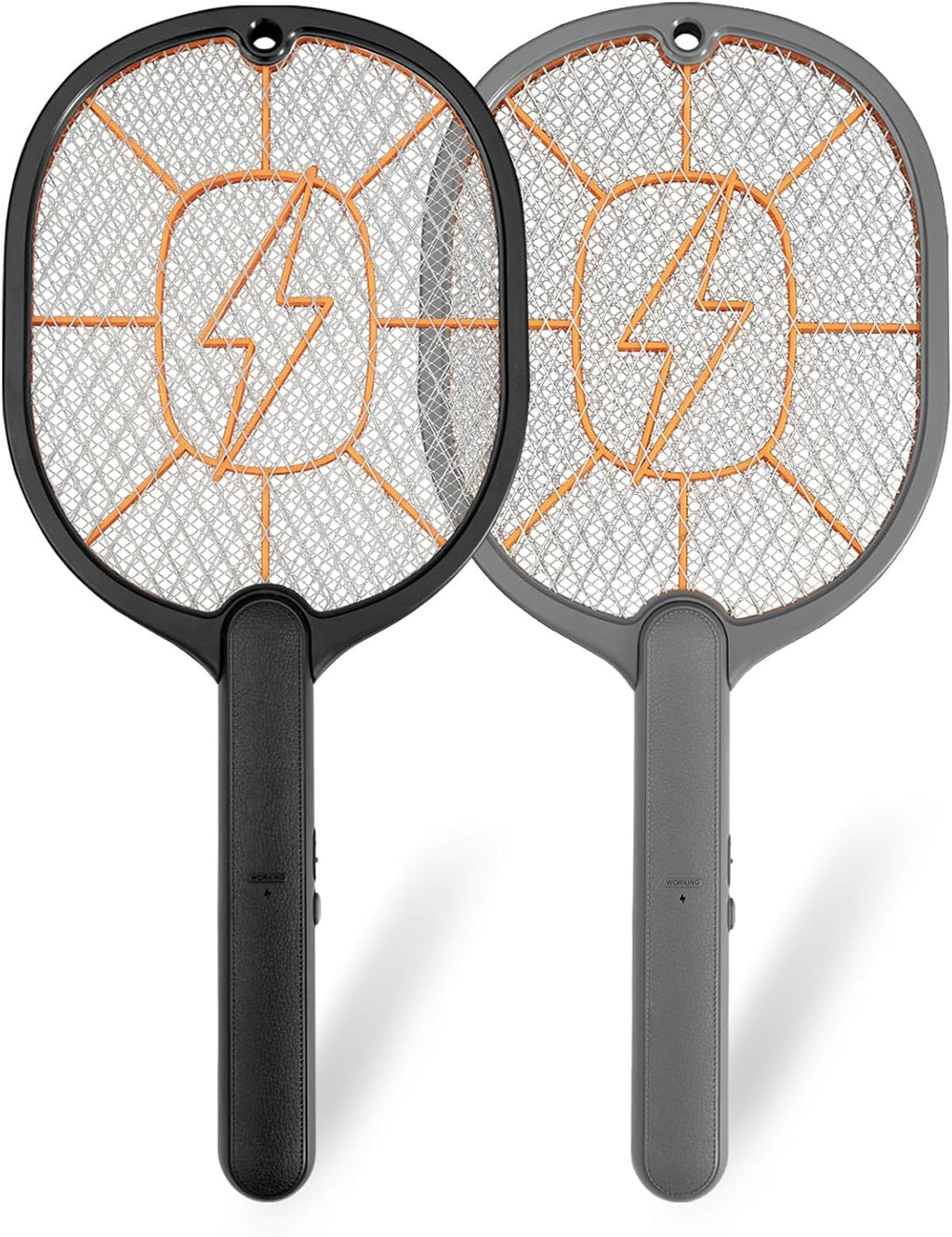 2-Pack Electric Fly Swatter – Battery Powered Mosquito & Bug Zapper Racket with Safe Mesh & Wall-Mount Design for