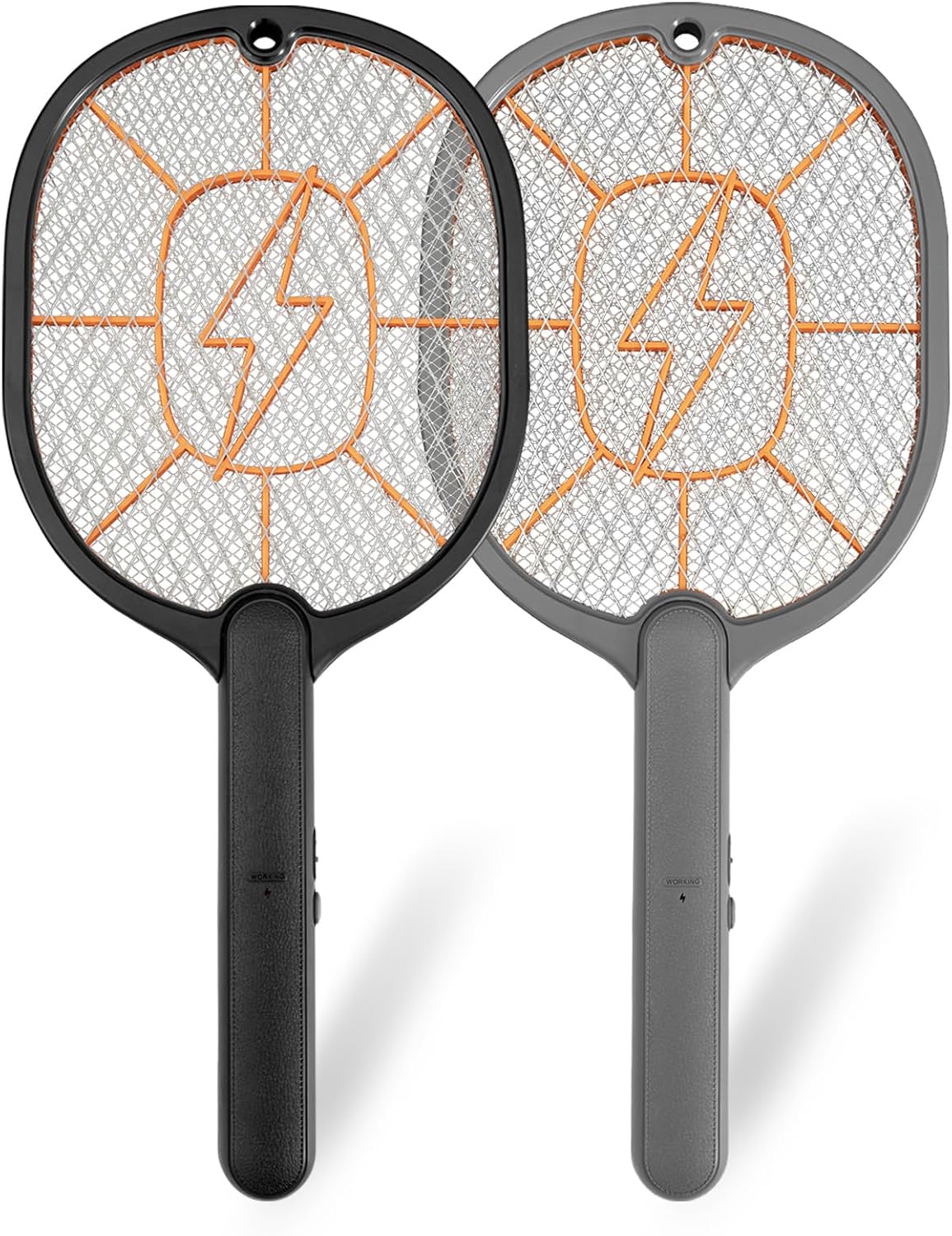 2-Pack Electric Fly Swatter – Battery Powered Mosquito & Bug Zapper Racket with Safe Mesh & Wall-Mount Design for