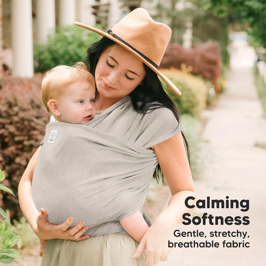 Baby Wrap Carrier, All in 1 Original Baby Carrier (Stone Gray) | Newborn to Toddler Sling, Easy to Wear, Hands Free