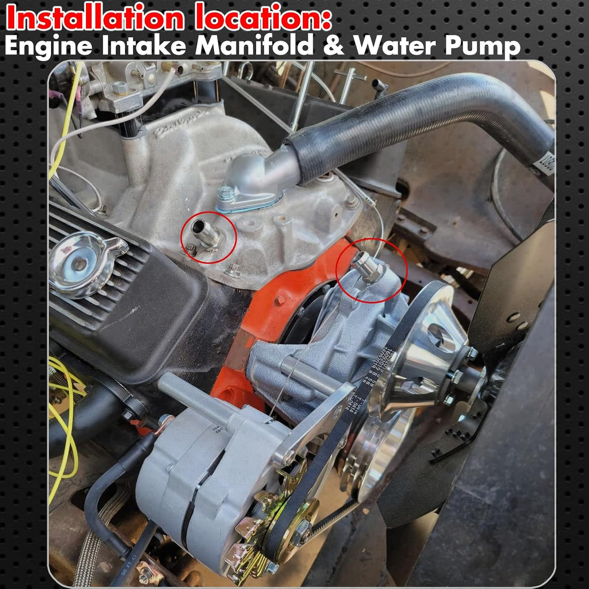 Heater Hose Connector, 5/8" Intake 3/4" Water Pump Fitting