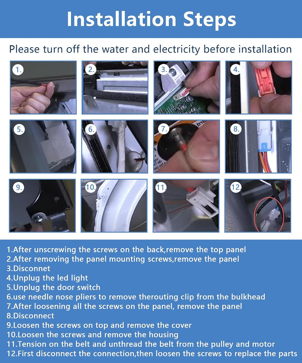 DLE7000W DLE7150W Dryer Thermistor and Thermostat Kit