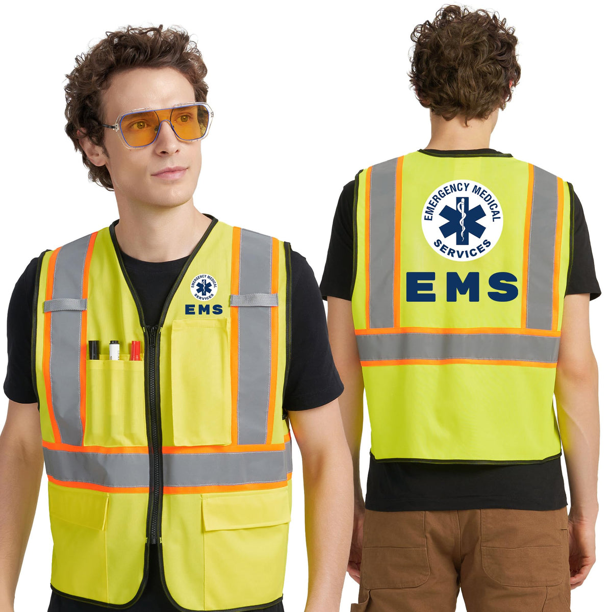 EMS Reflective Safety Vest Yellow 2XL