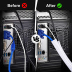 3/4 Inch 8ft Cable Management Loom Sleeve Cord Protector Wire Wrap Cover