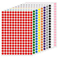 Round Labels 10 Color 0.4 Inch Vinyl Removable Dot Stickers 2040 PCS