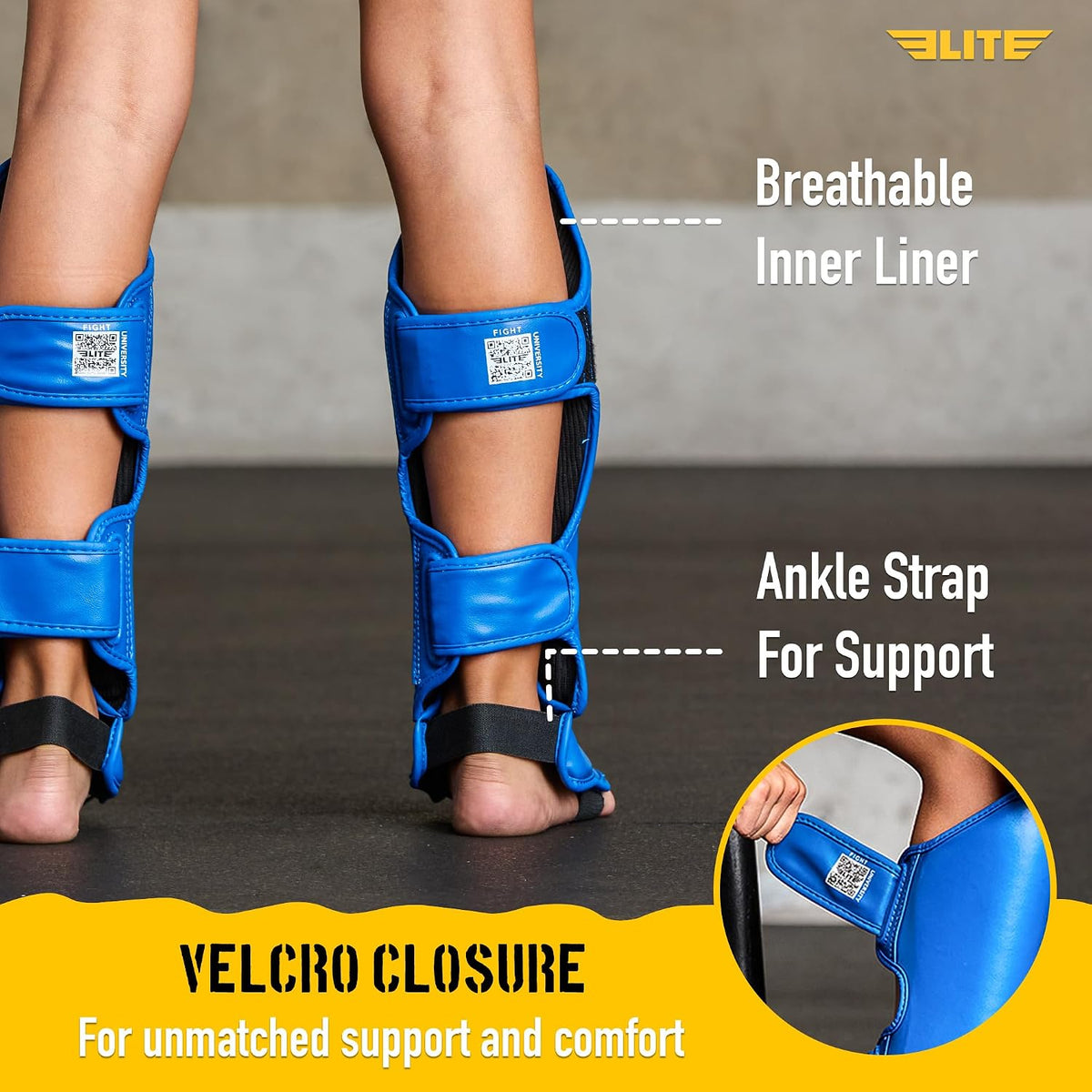 Muay Thai MMA Kickboxing Boys and Girls Shin Guards for Age 4 to 14 Years, Instep Guard Sparring Protective Leg Shin