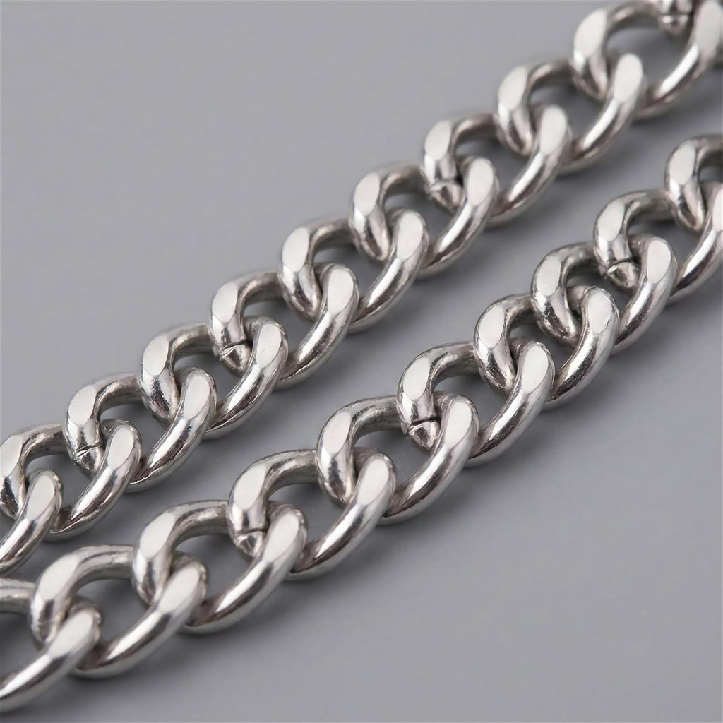 Handmade in The UK Silver Colour Single Albert Pocket Watch Chain with Pendant