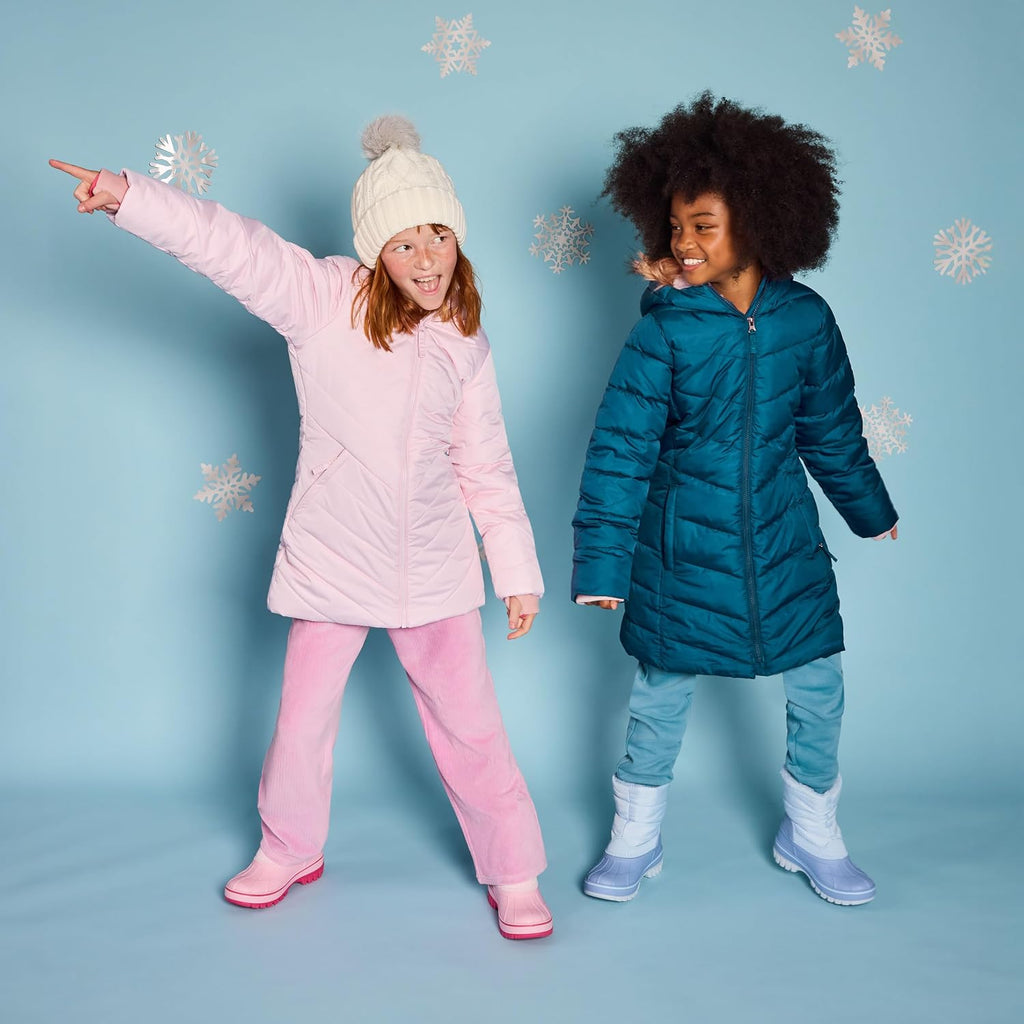 Waterproof Kids Snow Boots - Insulated Warm Fleece Lined Winter Boots for Toddlers, Girls & Boys Size 5-10 Toddler or