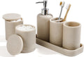 Bathroom Accessories Set, 6-Piece Bathroom Accessory Set, Toothbrush Holders Set, Soap Dispenser, Vanity Tray