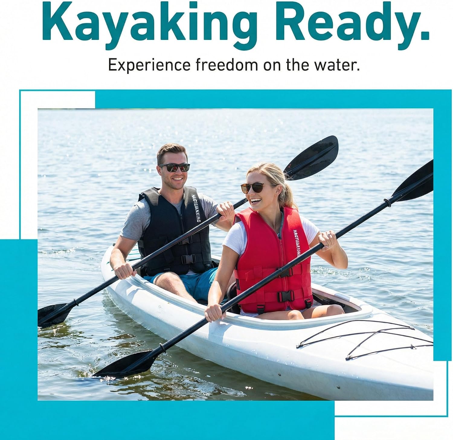 Lifejacekts for Adults, Adult Kayak Vest High Buoyancy Swim Vest Women's Men's Adjustable Straps Safety Jacket Great