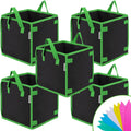 VIVOSUN 5 Pack 5 Gallon Square Grow Bags, Thick Nonwoven Cubic Fabric Pots with Handles for Indoor and Outdoor