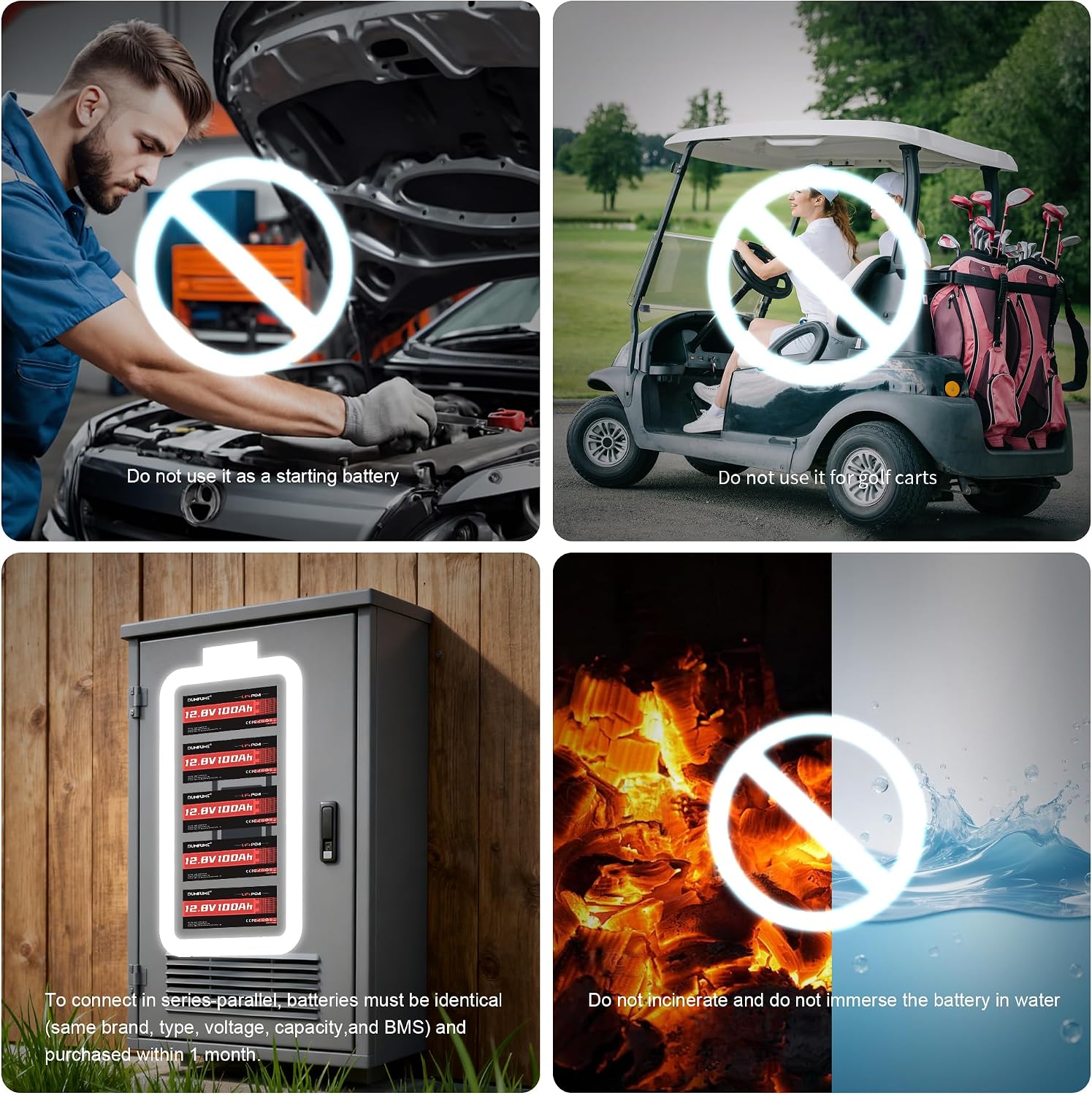 12V 150Ah LiFePO4 Lithium Battery 15000+ Deep Cycle | Built in 100A BMS,IP65 Waterproof 1920Wh for Solar System, RV