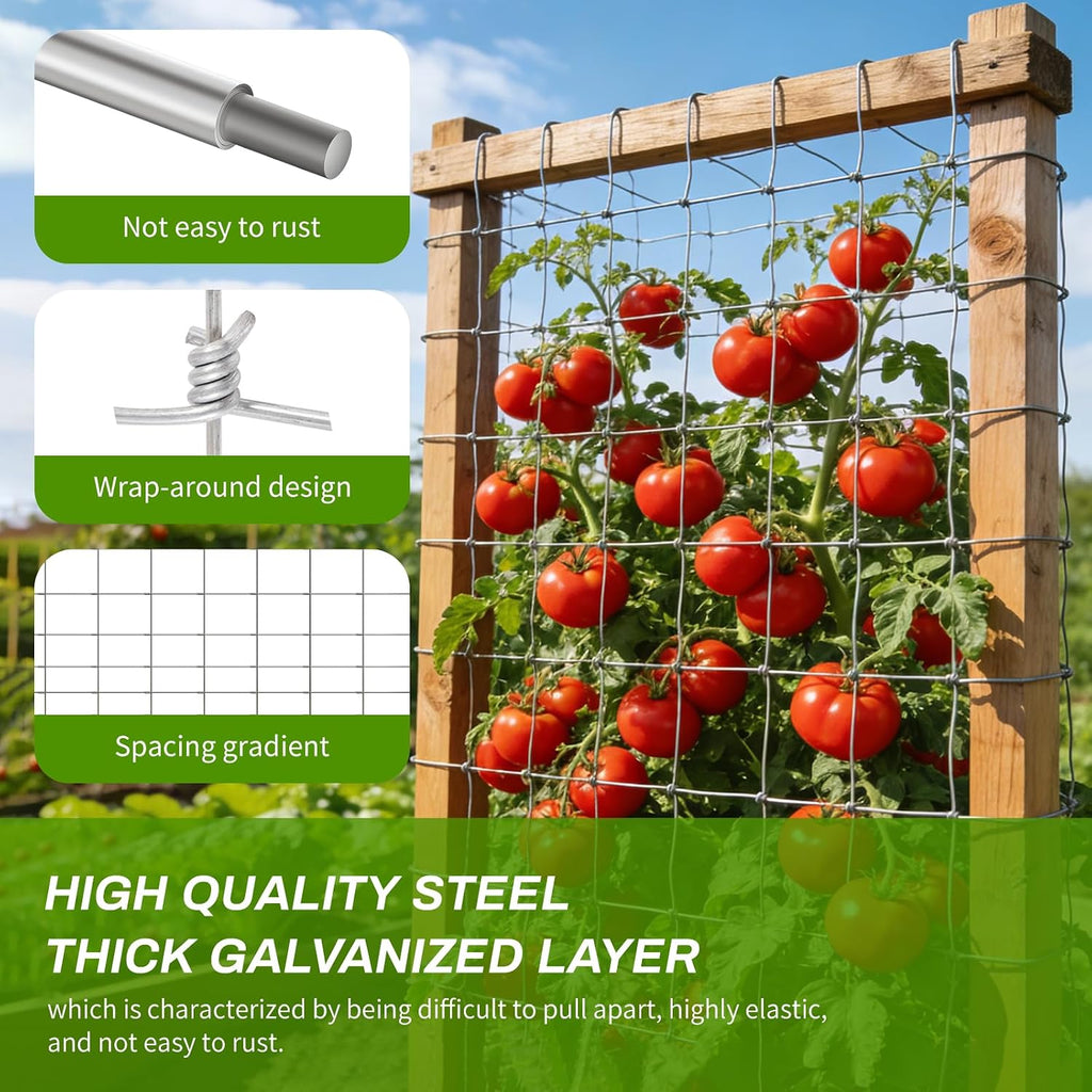 Cattle Panel 4ft x 328ft 14 Gauge Heavy Duty Galvanized Woven Wire Fence