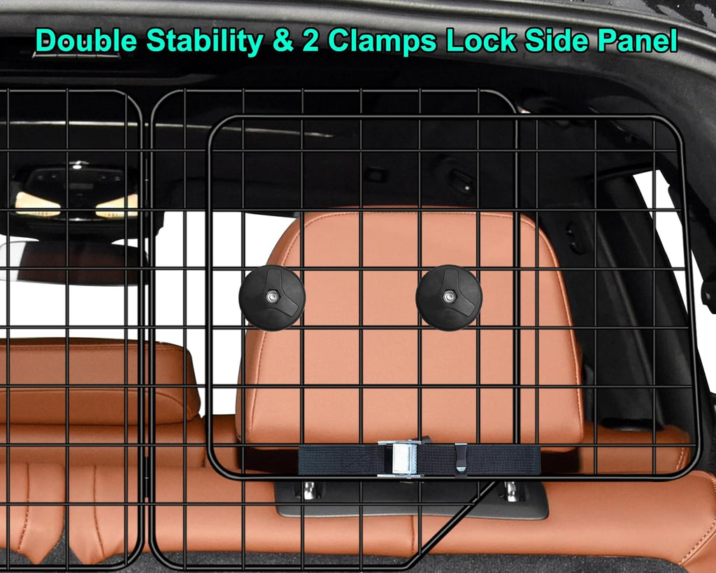 CASIMR Dog Car Barrier for SUVs, Vehicles, Trucks, Cars, Adjustable Pet Divider Cargo Area Universal-Fit, Heavy-Duty