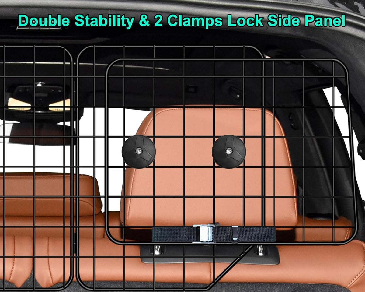 CASIMR Dog Car Barrier for SUVs, Vehicles, Trucks, Cars, Adjustable Pet Divider Cargo Area Universal-Fit, Heavy-Duty