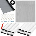 4 Pack Window Screen Kit with Aluminum Frame, White, 58'' X 58''