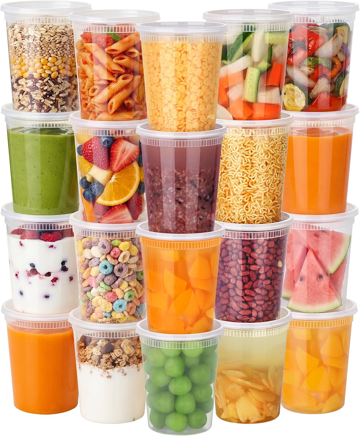 72 Sets (144-Piece) Deli Containers with Lids, 32oz X 72 Set Each