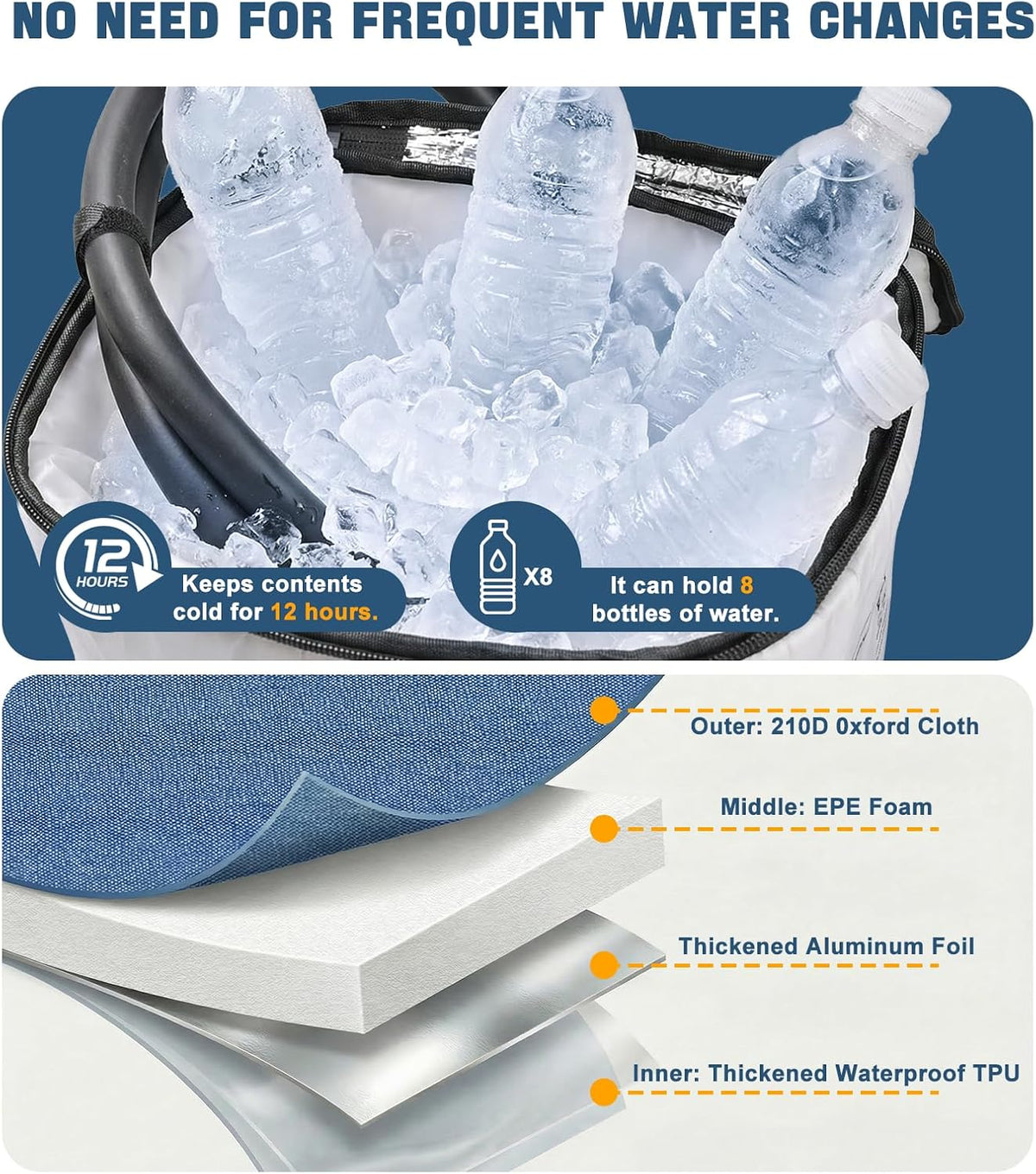 Ice Machine for Knee After Surgery 15qt, Cold Therapy Machine 6-Level Timer