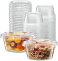Clear Diposable Plastic Portion Cups With Lids, Small 3.25 oz - 100 Sets