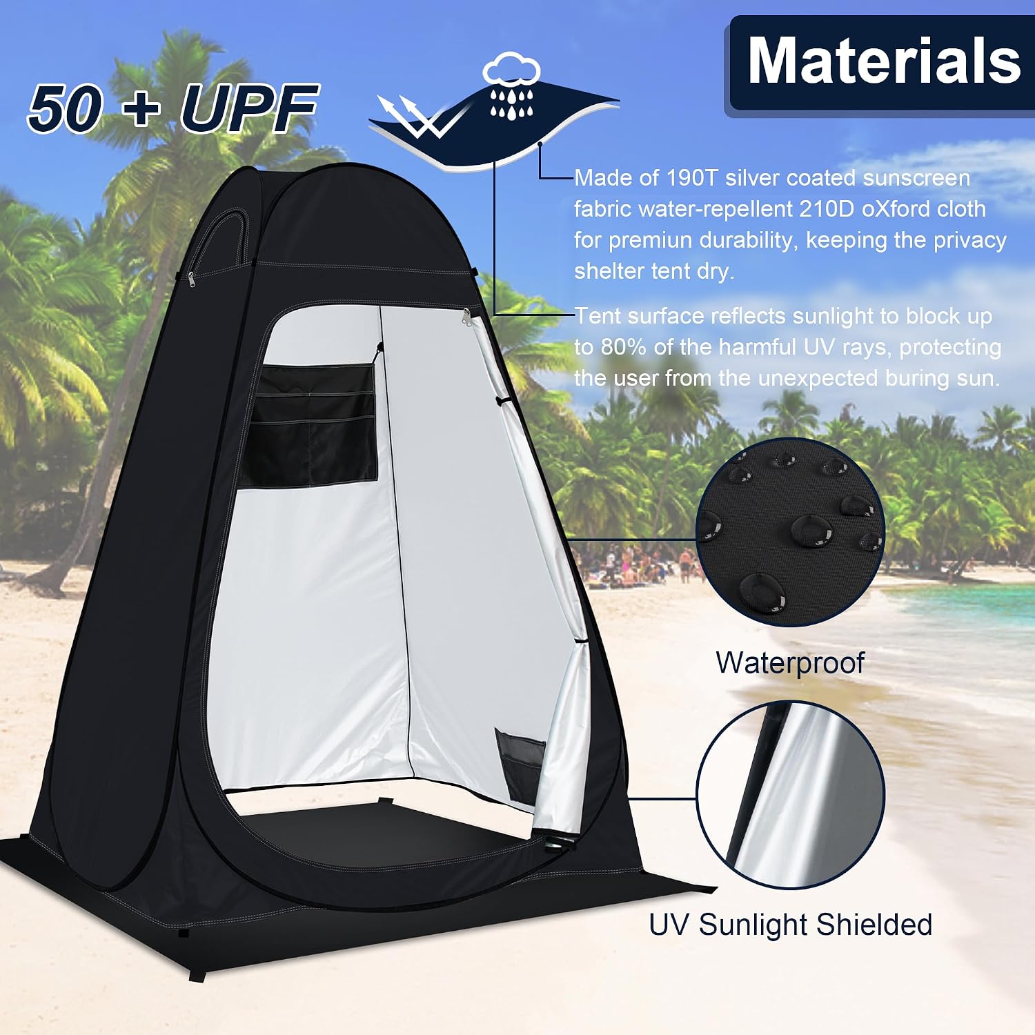 Pop Up Privacy Shower Tent Camping Portable Toilet Tent Outdoor Changing Porta-Potty Camp Bathroom Dressing Room