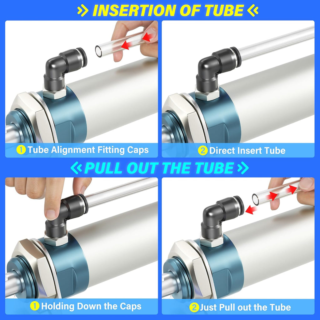 TAILONZ Clear 1/4" OD PU Air Hose 10M/32.8ft