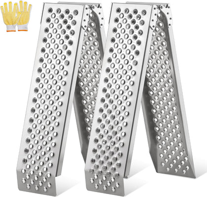 Loading Ramps, Portable Aluminum Ramps, 1500lbs Capacity per Pair, Truck Ramp for Lawn Mower, Motorcycles, Trailers