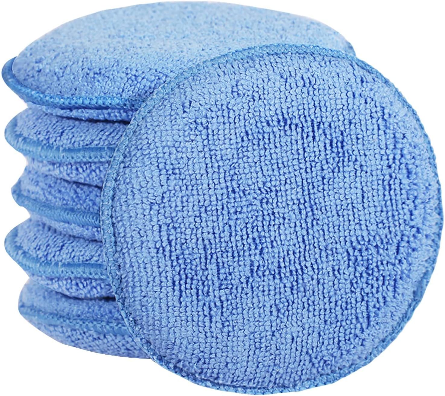 Microfiber Wax Applicator Pads, Car Wax Applicator, Buffing & Detail Polishing Foam Pads for Car Cleaning and Fine
