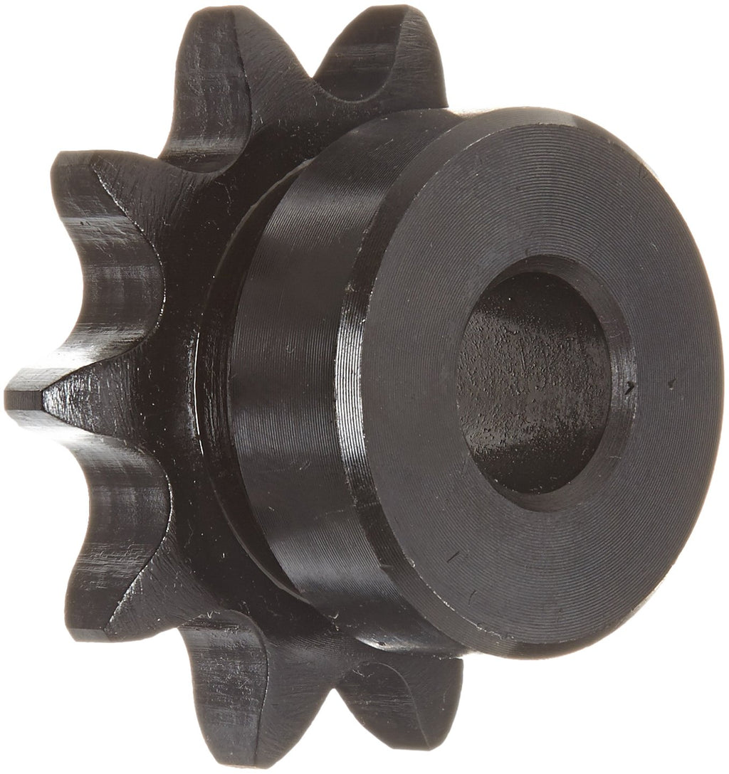 Browning 40B10 Minimum Bore Roller Chain Sprocket, Single Strand, Steel, 1/2" Stocked Bore, 10 Teeth