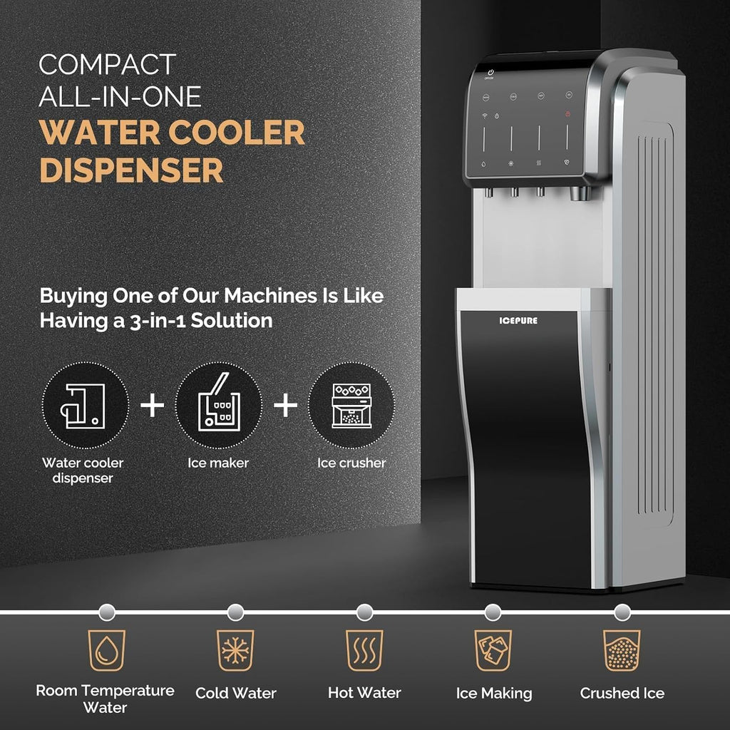 5 in 1 Water Dispenser with Ice Maker for 5 Gallon Bottle