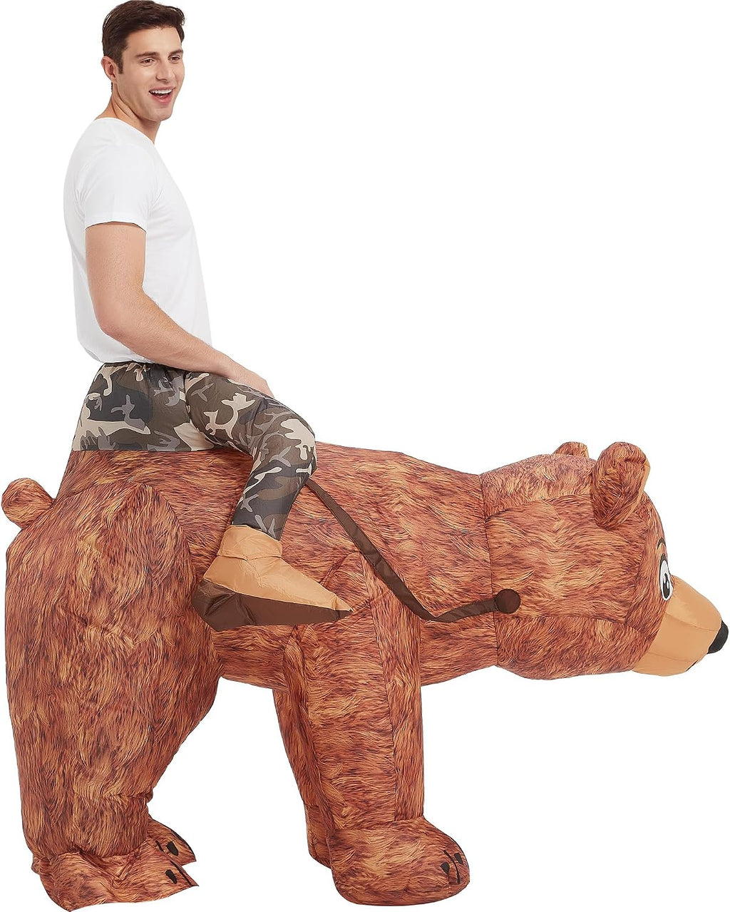 Halloween Inflatable Costume Adult,Blow up Ride Bear Suit Men Women