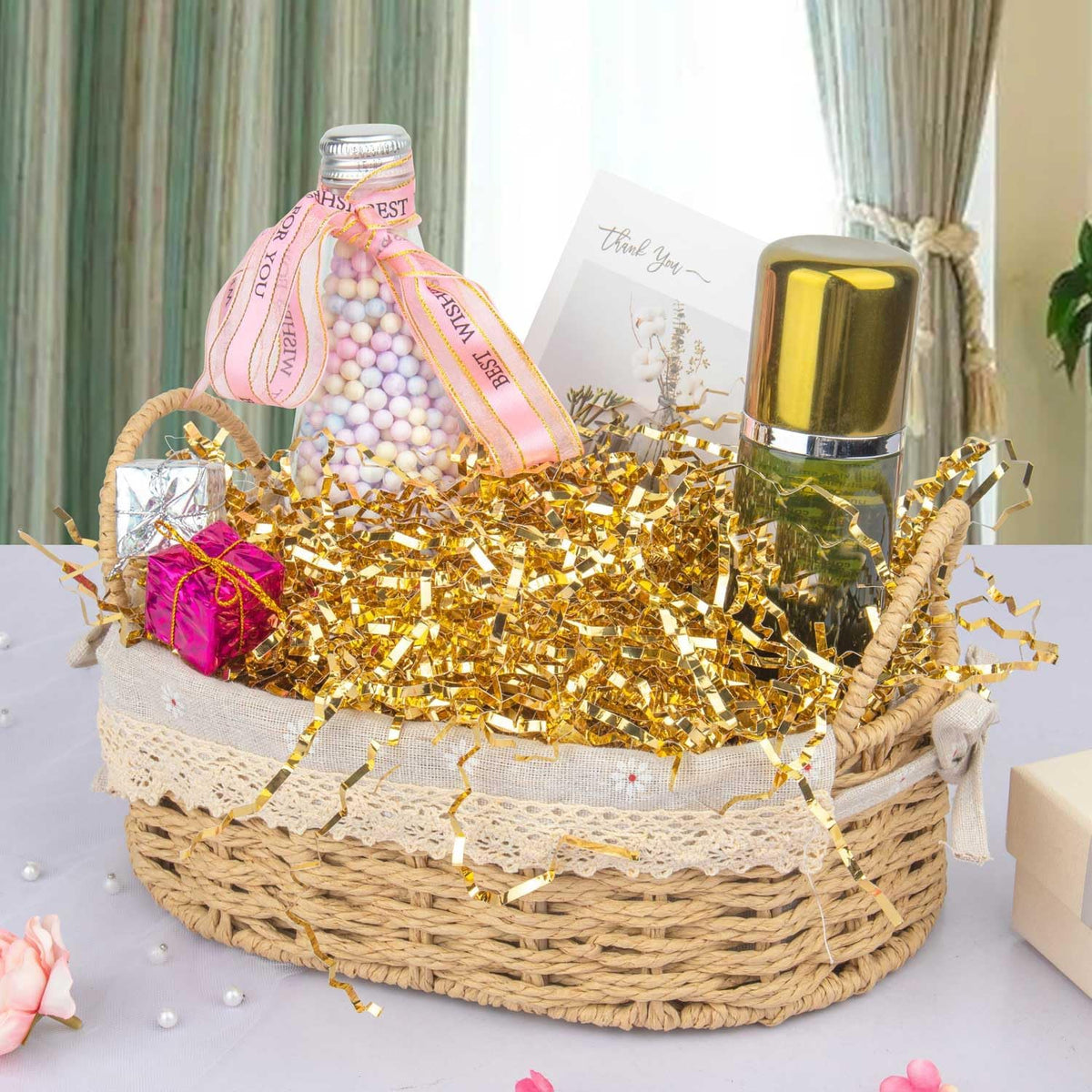 150g Shredded Paper Filler Crinkle Cut Paper Grass For Gift Boxes, Easter Baskets, Gift Wrapping & Basket Filling Gold