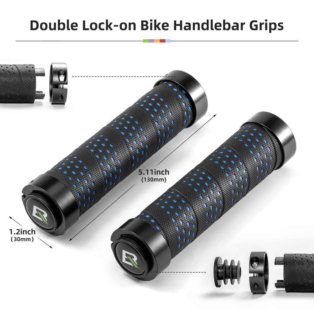 Soft Bike Handle Grips，Double Lock on