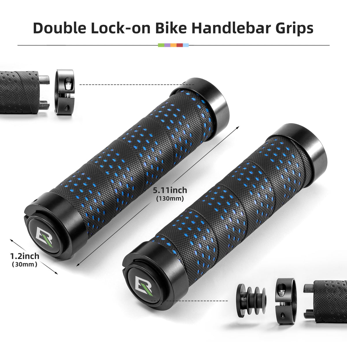 Soft Bike Handle Grips，Double Lock on