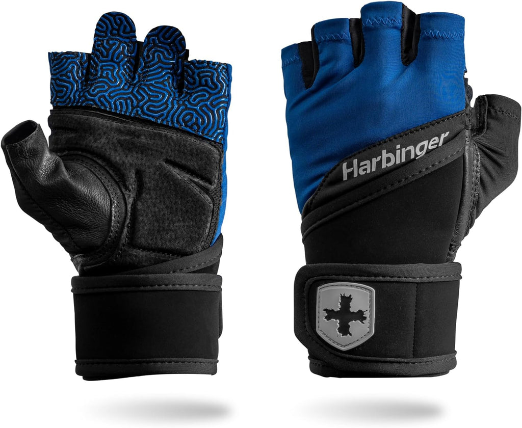 Training Grip Wrist Wrap Gloves - Enhanced Grip & Wrist Support, Breathable Lycra Back, Padded Leather Palm