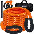 Kinetic Recovery Rope 7/8" x 30ft, 48600lbs Breaking Strength Kinetic Tow Rope,Heavy Duty Recovery Rope with 2pcs