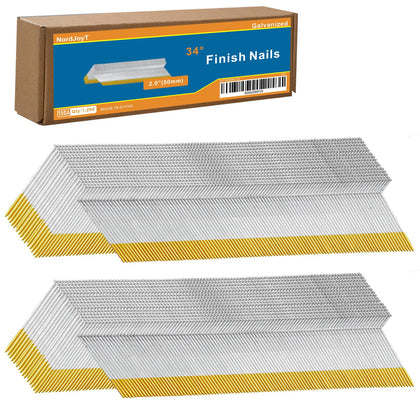 15DA Galvanized 34° Angled Finish Nails 1200-Count 2.0"
