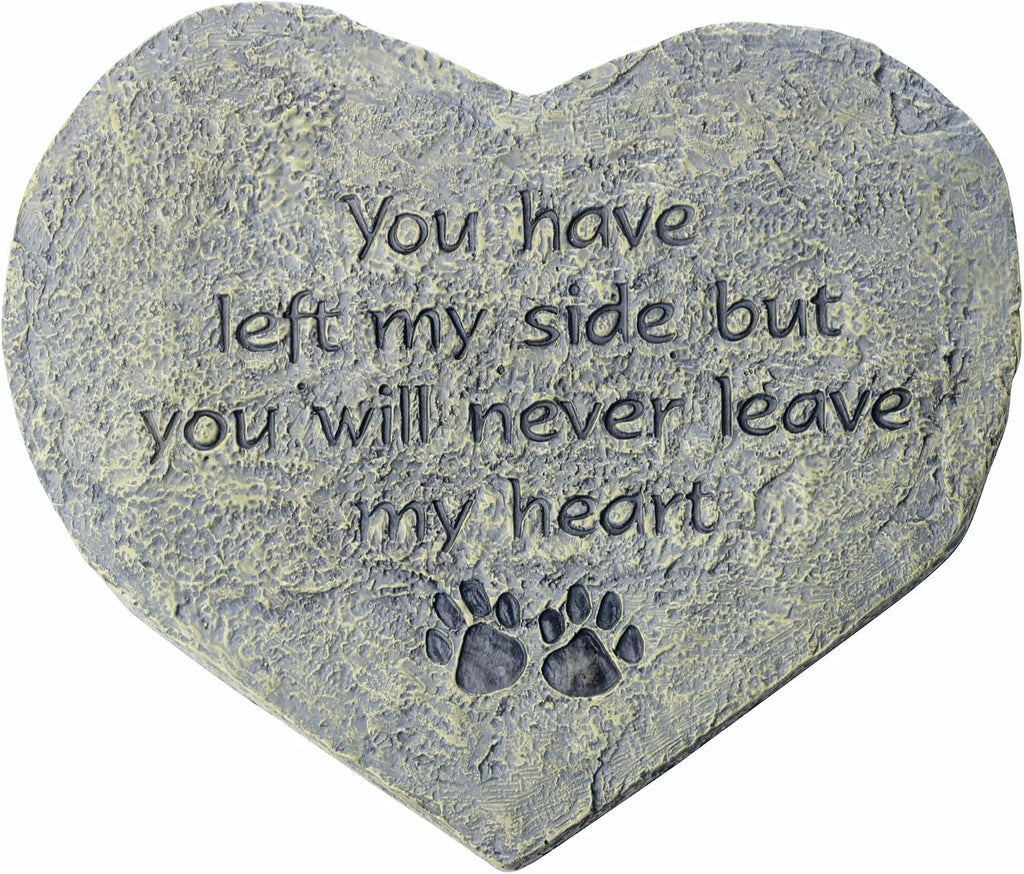 Pet Memorial Stone - You Have Left My Side But You Will Never Leave My Heart – Paw Prints Bereavement Memorial Gift