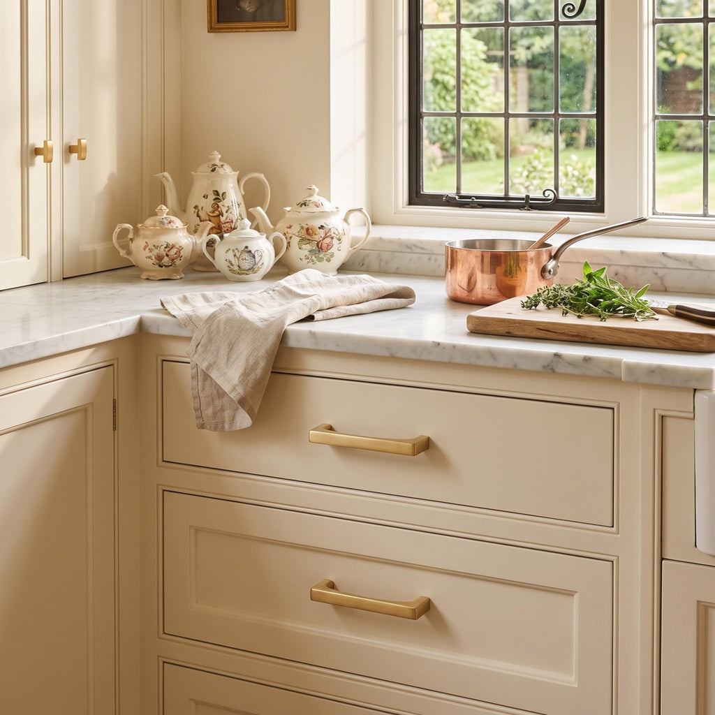 5 Pack Solid Handles 12-Inch(305mm) Champagne Bronze Cabinet Pulls,Heavy Duty for Kitchen Cabinets, Cupboards