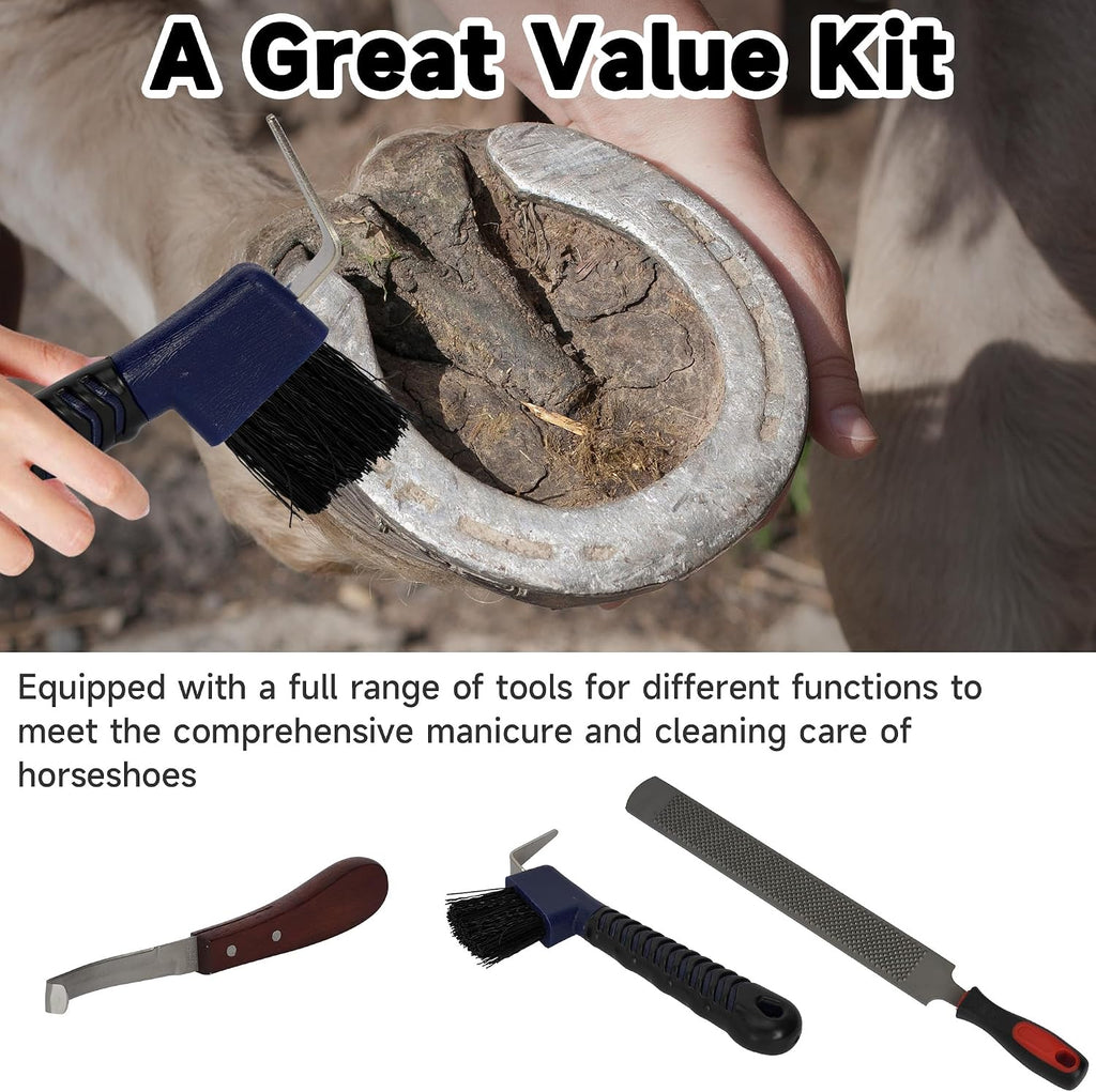 8pcs Farrier Tools Kit Hoof Nipper Horse Hoof Trimmers Farrier Tools Horseshoe Cutting Pliers, Hoof Rasp File, Goat